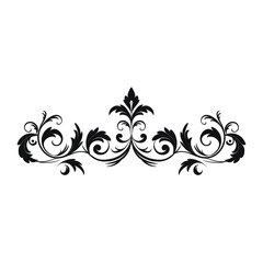 Fototapeta premium Vintage ornament frame graphic graphics pattern black vector