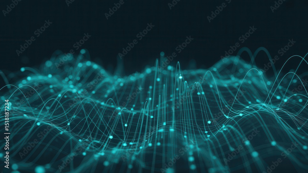 Aufkleber abstract data visualization illustrating digital transformation futuristic technological concepts re