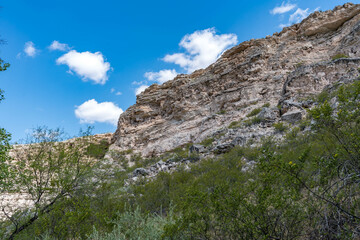 Sedona, Arizona: Rugged limestone cliffs and dramatic desert vegetation in Sedona’s striking landscape, showcasing the natural beauty of the American Southwest.