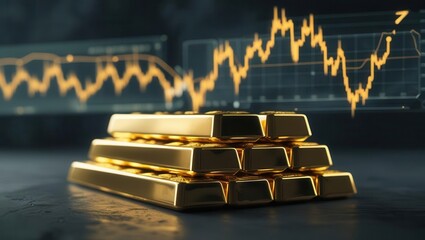 Gold trading surge amid market fluctuations financial hub digital visualization data analysis