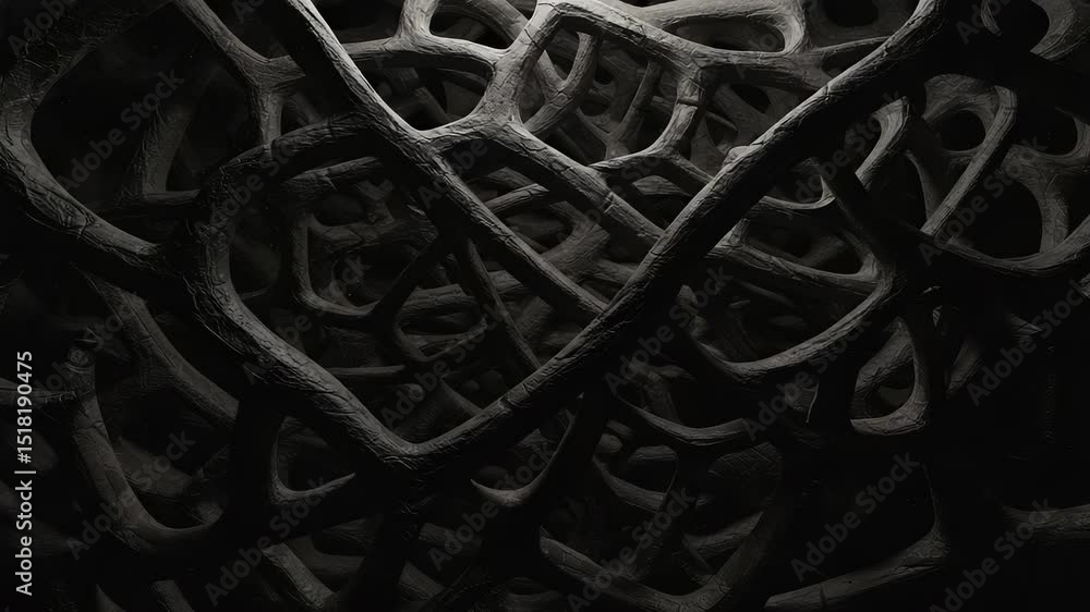 Poster abstract dark organic structure animated background visual for creative projects