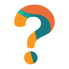 Fototapeta na wymiar Illustration question orange design vector