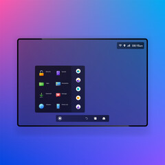 Modern Operating System UI Prototype with App Launcher