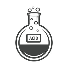 Smooth Outline Acid Container Vector.