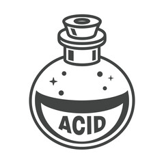 Clean Line Chemical Bottle Logo Design.