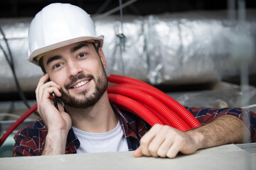 engineer talking on the phone