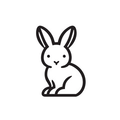 Obraz premium A charming rabbit character with large ears sits upright