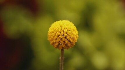 Close-up of a vibrant yellow dandelion flower bud in spring, hinting at summer's fluffy seeds carried by the wind