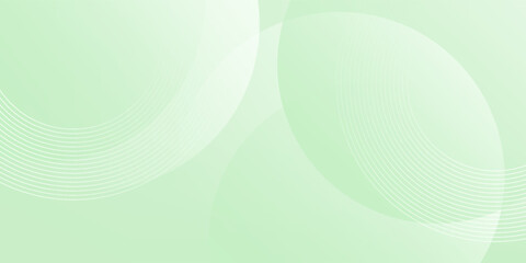 Minimalist soft Abstract Background in Gradient green and white Tones with Circles. Circle effect style geometric, abstract background.