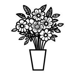 Art illustration flowers bouquet vector