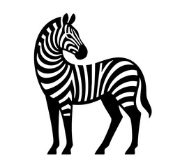 Zebra Horse Logo, Clean and Minimal logo Silhouette