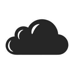 Cloud silhouette simple black vector
