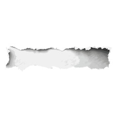 White torn paper strip background element silhouette vector