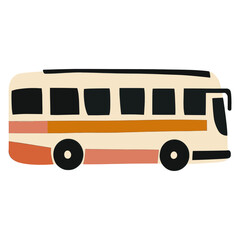 Fototapeta na wymiar Coach bus transportation illustration colorful vector
