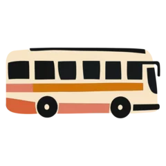 Gordijnen Coach bus transportation illustration colorful vector © Rawpixel.com