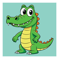 Fototapeta premium Cartoon crocodile vector