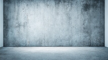 Fototapeta premium Minimalist gray cement wall with soft lighting, evoking simplicity and modern abstraction. 