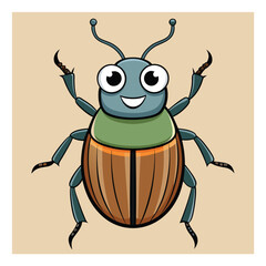 vector illustration of a cartoon bug