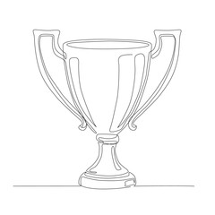 Continuous line art of champion trophy!