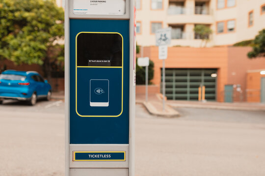 Ticketless parking meter in the Newcastle CBD