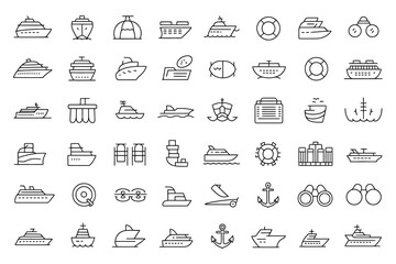 This seamless pattern vector set of vintage travel icons features illustrations of transportation like cars and clouds, along with weather symbols © NIKCHAN