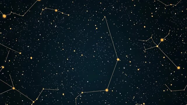 Mesmerizing starfield background with constellations in a dark sky creating a cosmic atmosphere