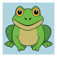 Obraz premium green frog cartoon