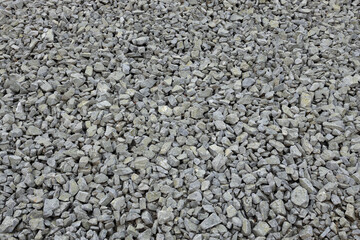 Wide Shot of Crushed Gray Stone Surface