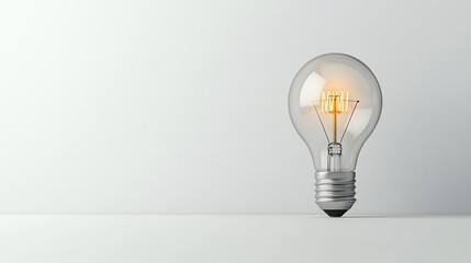 A visually 3D visualization of a classic incandescent light bulb against a simple neutral background capturing the elegant form and luminous glow of the iconic design