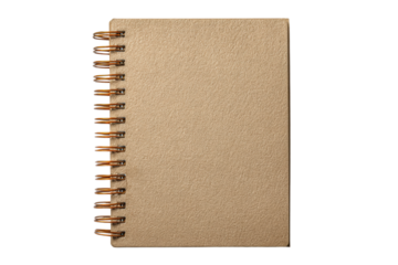 PNG Plain brown spiral notebook with textured cover