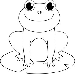 Frog coloring page illustration
