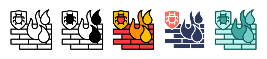 Firewall Security multiple icon