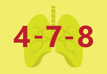 4-7-8 Breathing counting exercise fore stress and anxiety reduction