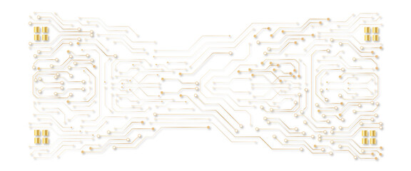 Obraz premium Abstract golden grey circuit cyber technology futuristic on white design modern creative background vector 