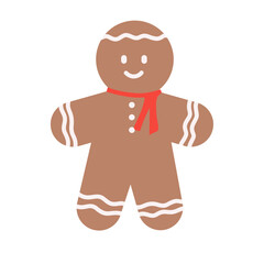 Gingerbread Man Cookie Illustration