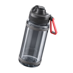 Durable water bottle with sporty design, featuring secure clip for easy carrying. Ideal for outdoor activities, this high quality container keeps you hydrated on go