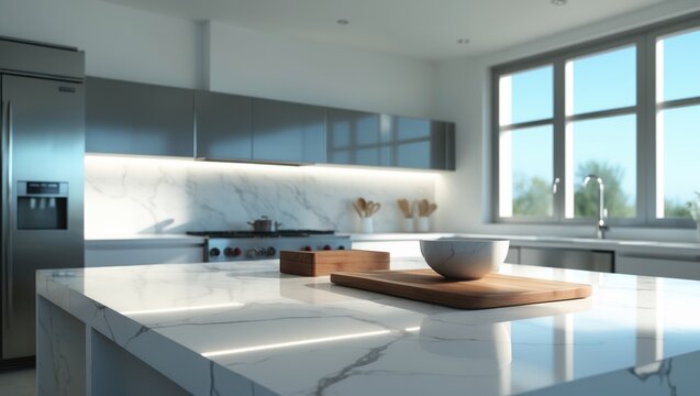 Sophisticated double vanity with Carrara marble tiles for premium interior decor