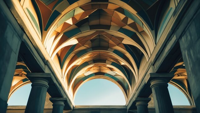 Iconic Tiled Domes and Arches of New York City Hall
