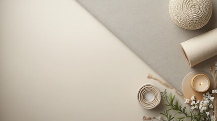 Elegant Arrangement of Fabrics and Decorative Elements for Styling