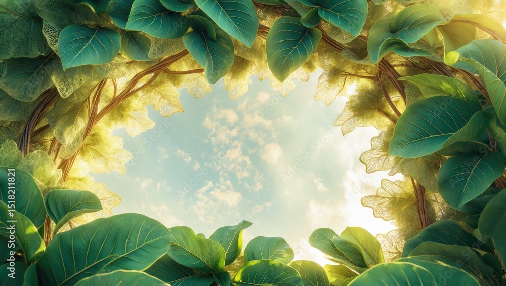 Aufkleber canopy and trunk of an isolated tree against a white background from a low angle