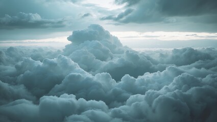 Timelapse of overcast sky with dynamic cloud formations and bright atmosphere