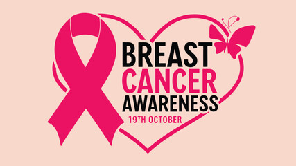 Fototapeta premium BREAST CANCER AWARENESS 19TH OCTOBER