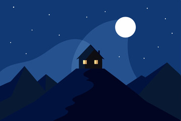 Fototapeta premium halloween night landscape