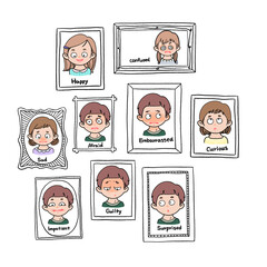 Fototapeta premium Emotional Portrait Set – How Kids Feel Today