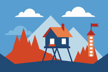 house in the mountains