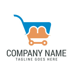 Letter M Ecommerce Shopping Trolley Vector Logo Design. 標誌設計, ロゴデザイン, Diseño de logotipo