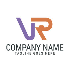 Creative Letter VR With VR Box Vector Logo Design Templets. 標誌設計, ロゴデザイン, Diseño de logotipo