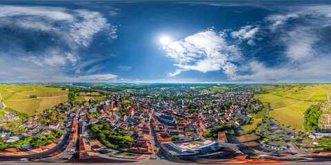 oppenheim germany 360° vr aerial panorama equirectangular at 120 m hight