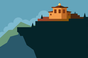 castle on the top of the hill