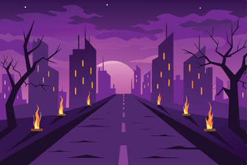 Fototapeta premium night city landscape background